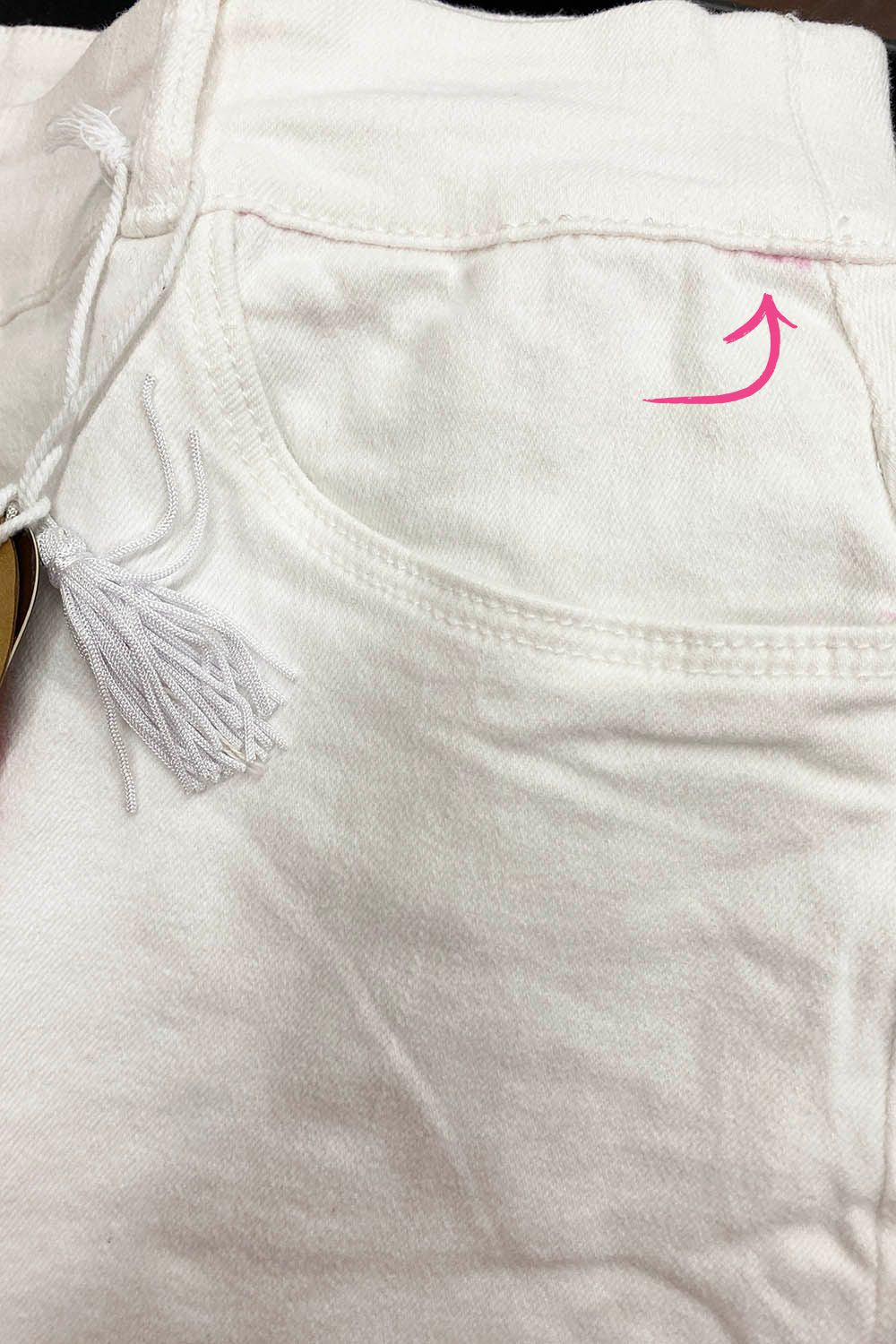 White Manhattan Denim Skirt - WITH IMPERFECTIONS