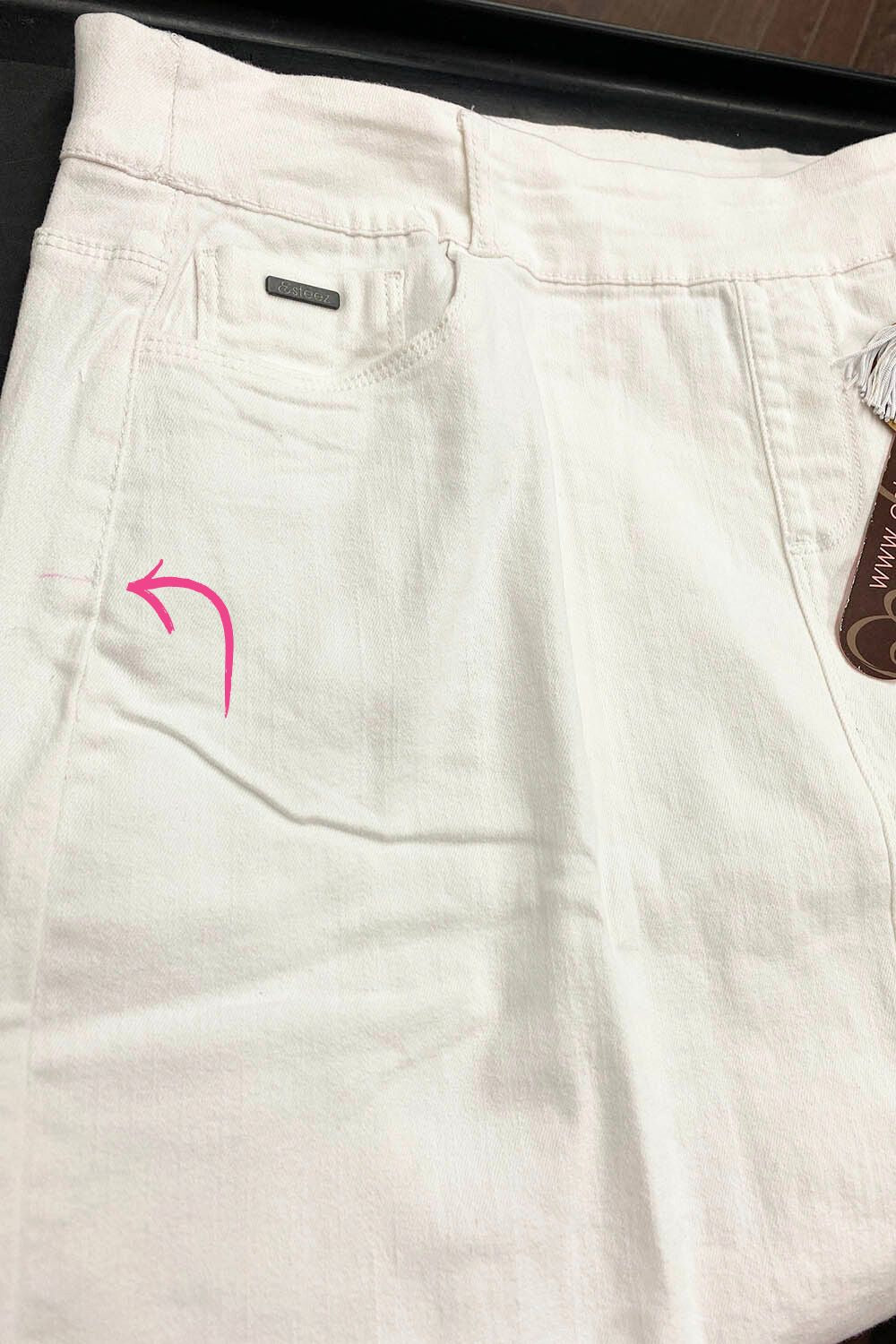 White Manhattan Denim Skirt - WITH IMPERFECTIONS