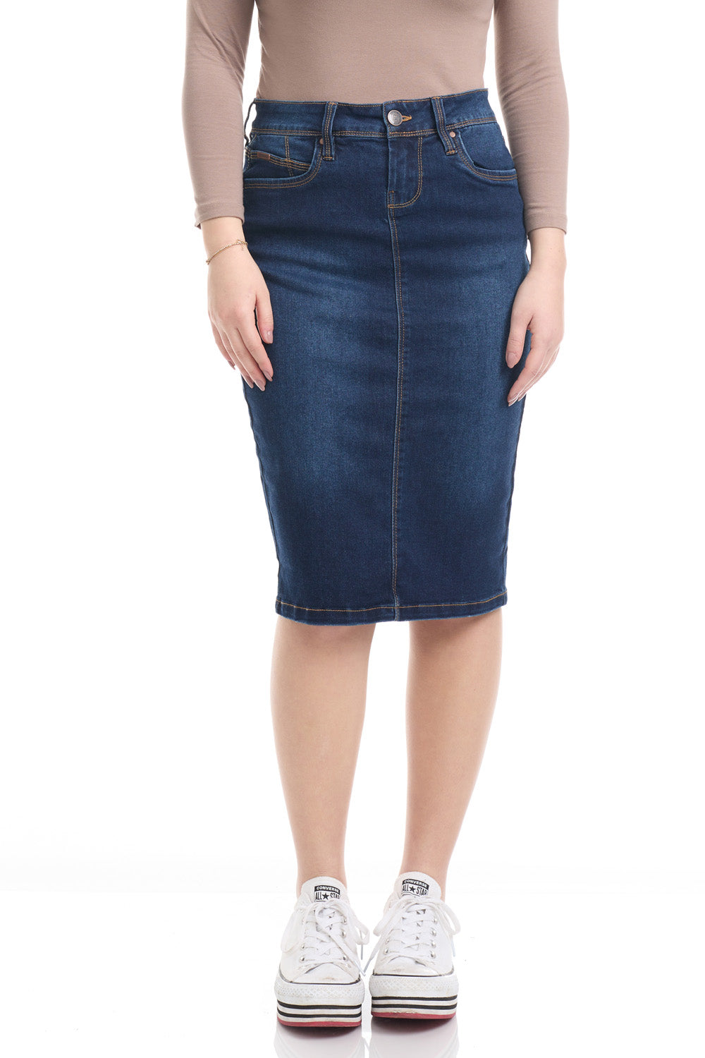 Esteez MELROSE Skirt - Pencil Jean Skirt for WOMEN