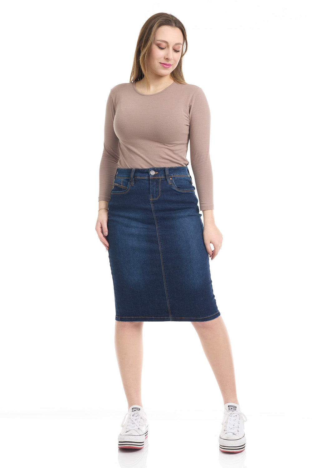 Esteez MELROSE Skirt - Pencil Jean Skirt for WOMEN