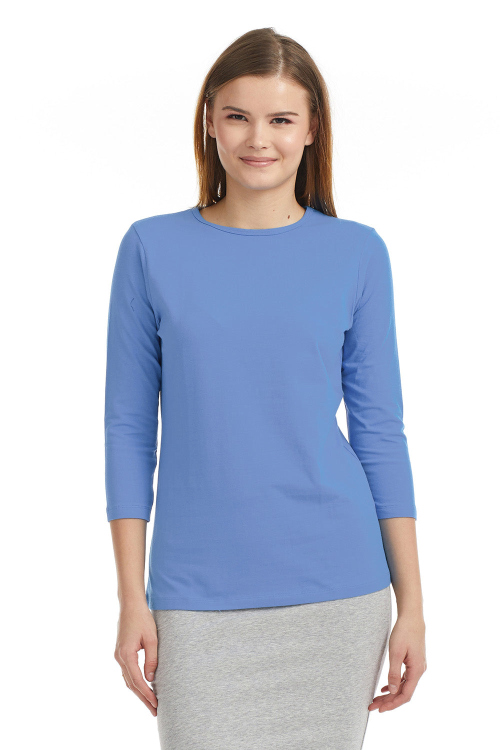 Esteez ¾ Sleeve Cotton Spandex RELAXED FIT Layering Shirt for WOMEN