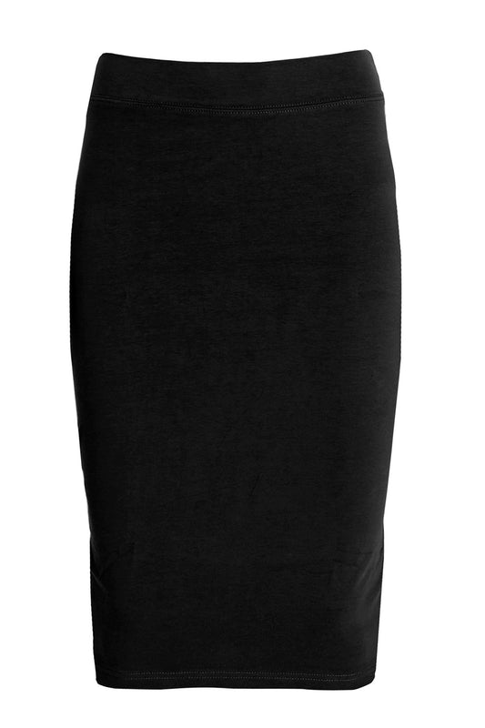 Esteez Shell Skirt - Cotton Spandex Lightweight Pencil skirt for GIRLS - BLACK