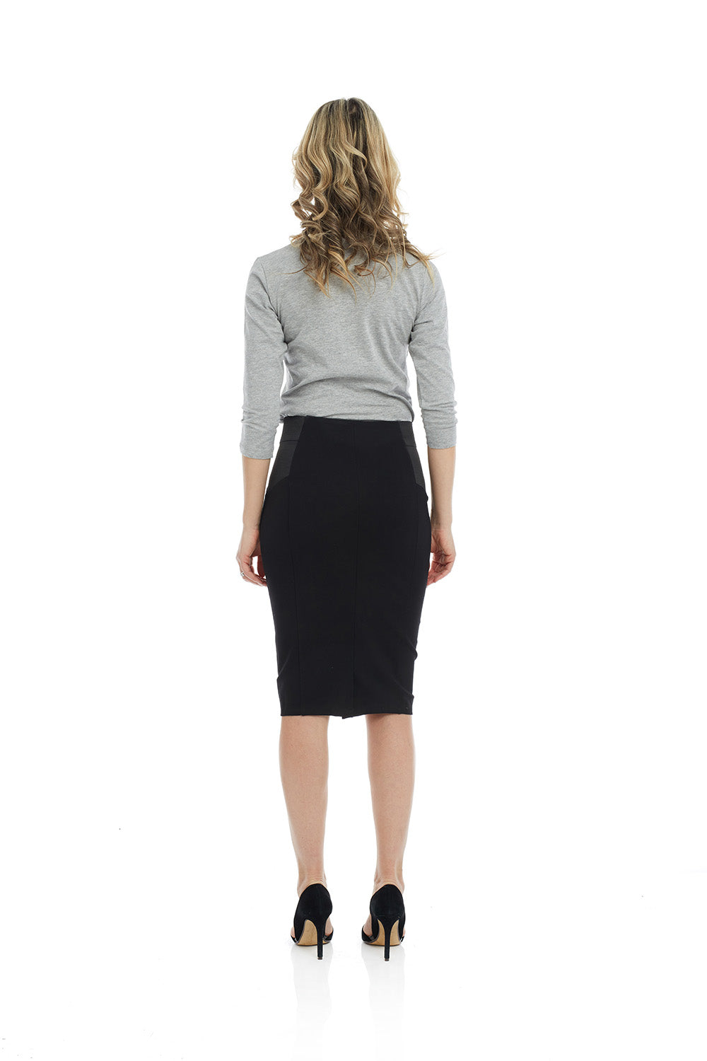 Esteez CHARLOTTE Skirt - Ponte Skirt for Women with Tummy Control - BLACK