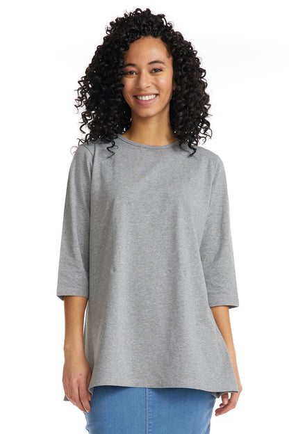 3/4 Sleeve Loose Crewneck T-Shirt