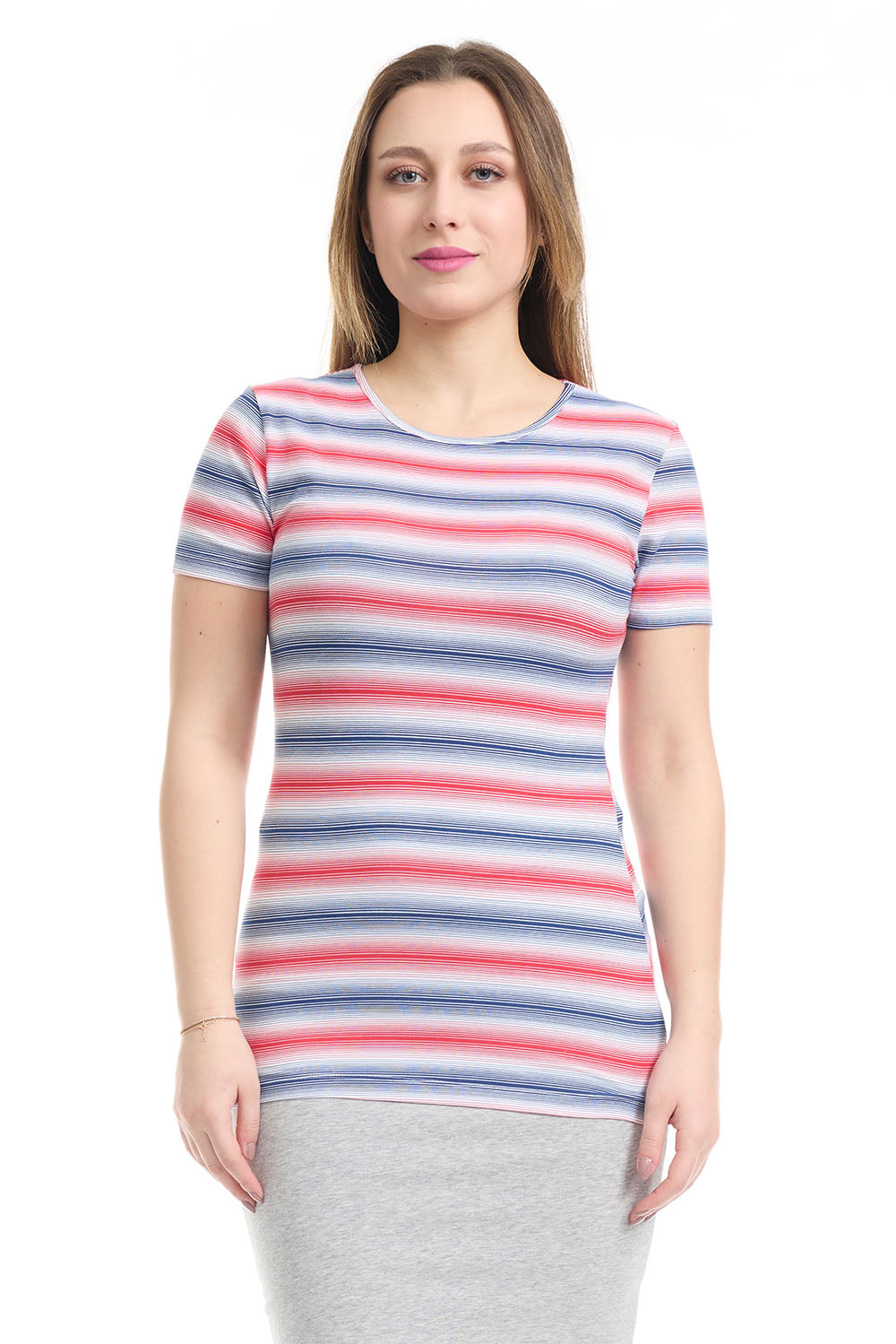 Esteez Short Sleeve Cotton Spandex Layering T-Shirt for WOMEN