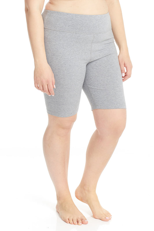 Esteez Cotton Spandex Biker Shorts for Women - DARK GREY