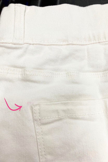White Manhattan Denim Skirt - WITH IMPERFECTIONS
