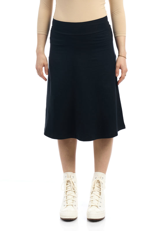 Modest Cotton A-Line Skater Skirt