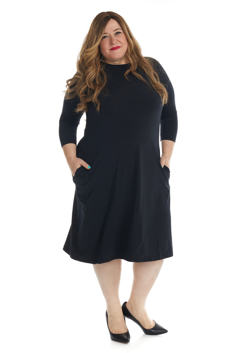 3/4 sleeve Fit n' Flare Dress 'Tammee'