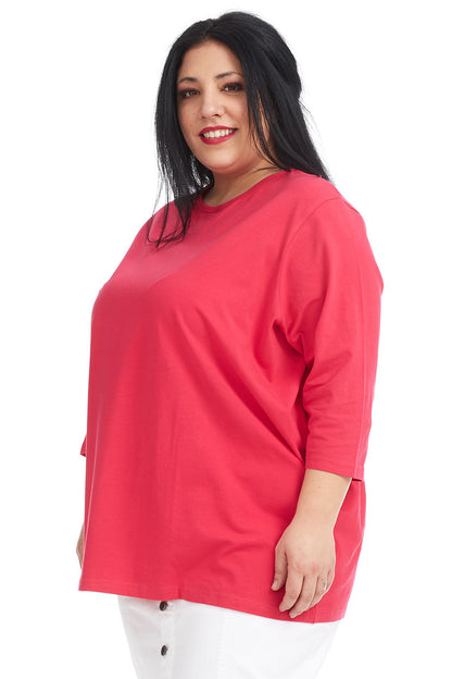 3/4 Sleeve Loose Crewneck T-Shirt