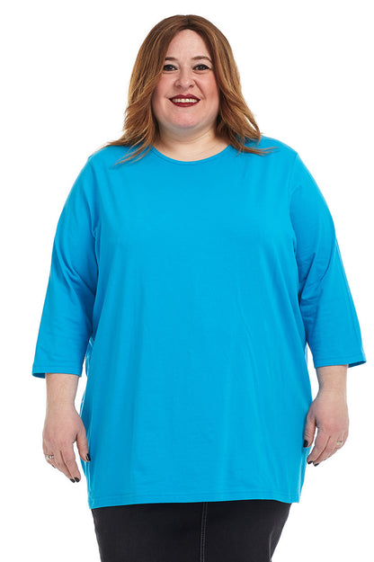 3/4 Sleeve Loose Crewneck T-Shirt