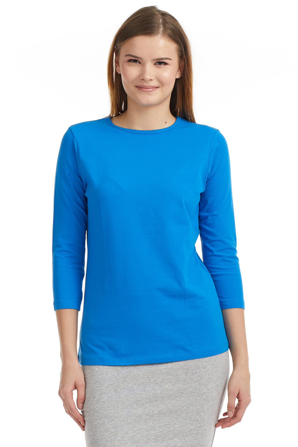 Esteez ¾ Sleeve Cotton Spandex RELAXED FIT Layering Shirt for WOMEN