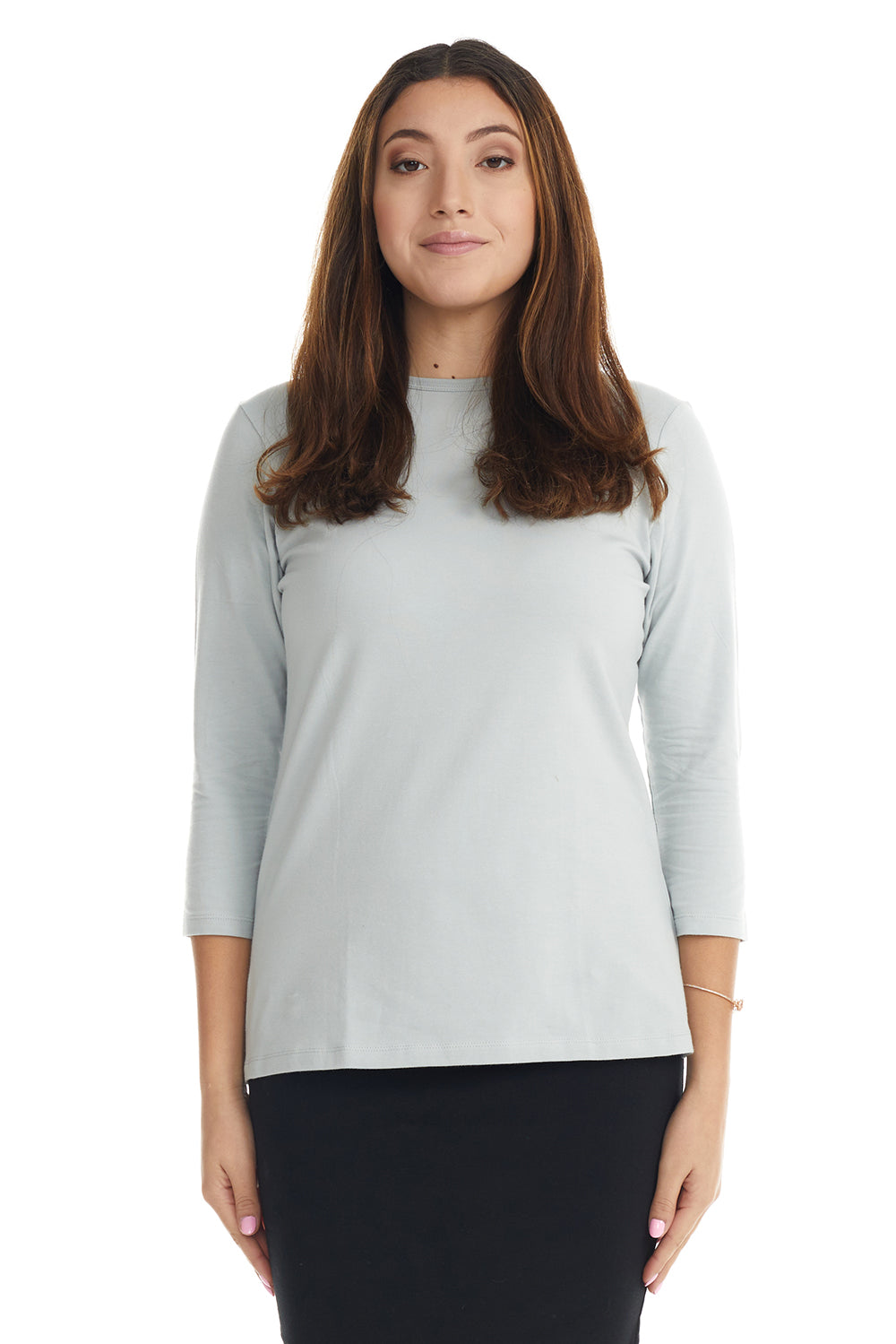 Esteez ¾ Sleeve Cotton Spandex RELAXED FIT Layering Shirt for WOMEN