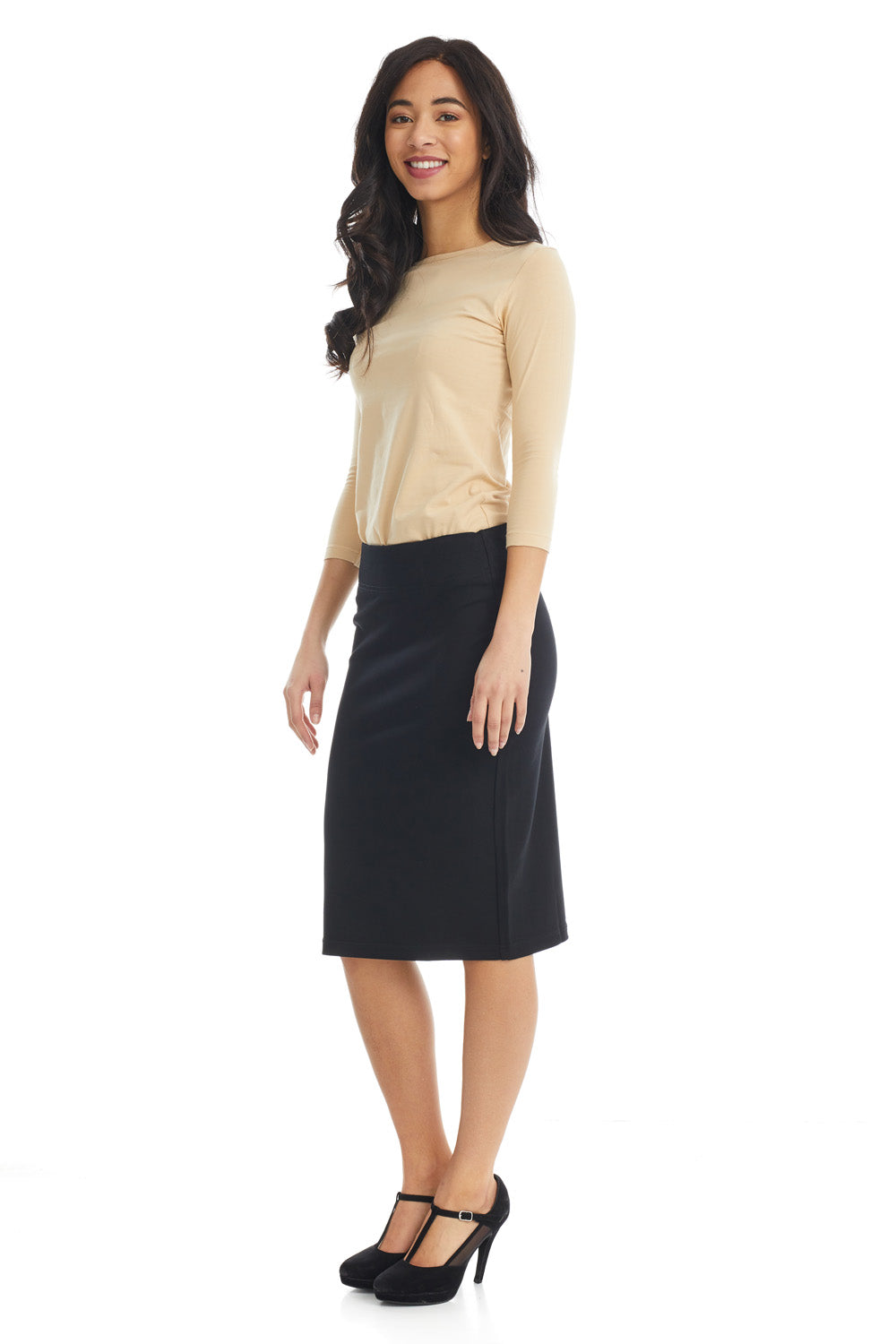 ESTEEZ SOPHIA Skirt - Straight Ponte Skirt for Women - BLACK – esteezoutlet