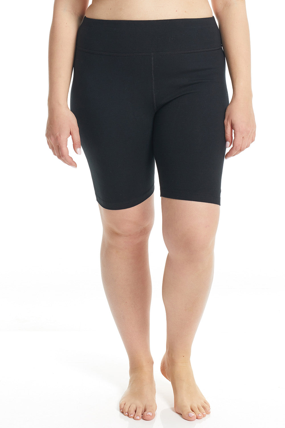 Esteez Cotton Spandex Biker Shorts for Women - BLACK