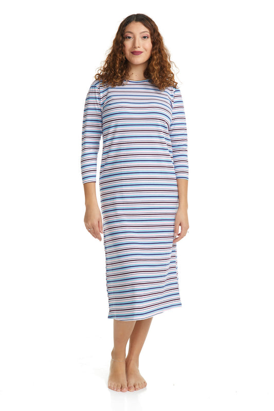 Esteez Women's Soft and Comfy Cotton Spandex Nightgown Pajamas - RO127