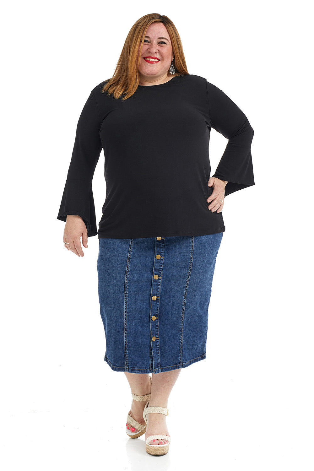 Denim 5 Pocket Button-Up Mini Skirt by April Jeans – Simple Life Trends LLC